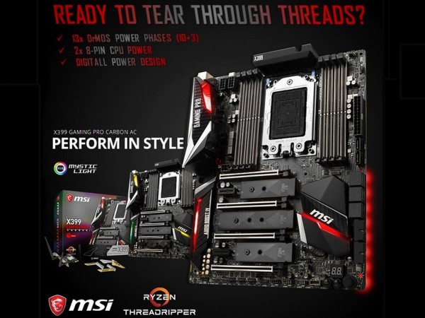 MSI X399 GAMING PRO CARBON AC