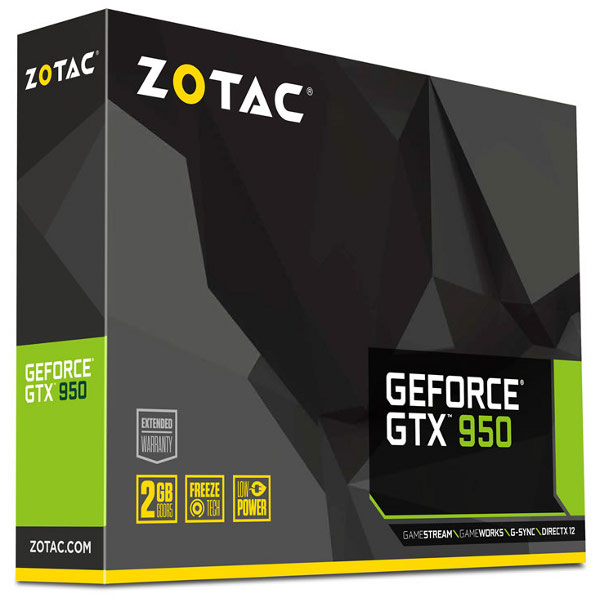 Zotac GeForce GTX 950 Single Fan (ZTGT950-2GD5LOW001ZT-90608-10L)