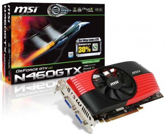 Видеокарта MSI N460GTX M2D1GD5OC