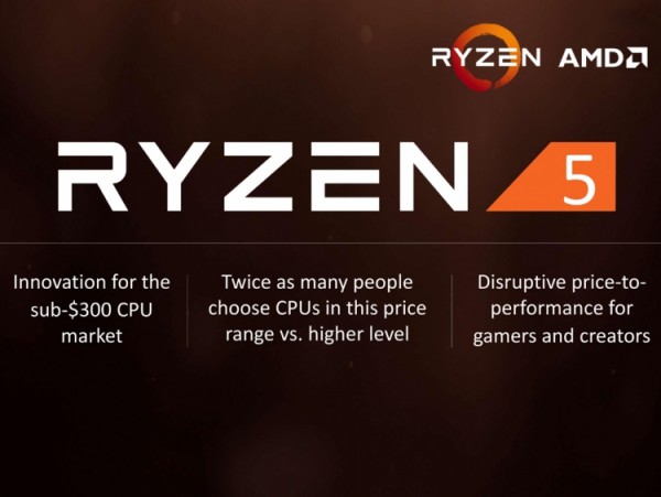 Ryzen 5 1600X, Ryzen 5 1600, Ryzen 5 1500X, Ryzen 5 1400