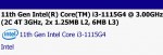 Intel, Tiger Lake, Core i3-1115G4